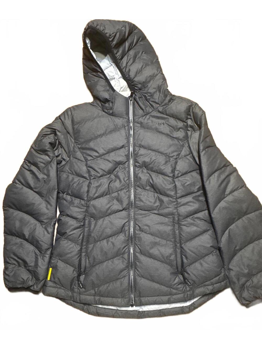Lole Kids Hooded Puffer Jacket Size Large 14 black Gray Boys Girls youth